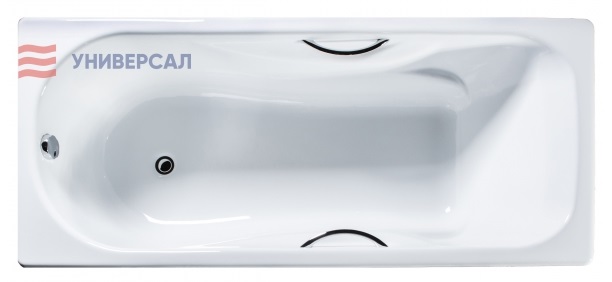 Ванна чугунная Универсал Сибирячка с отверстиями под ручки 180*80 см